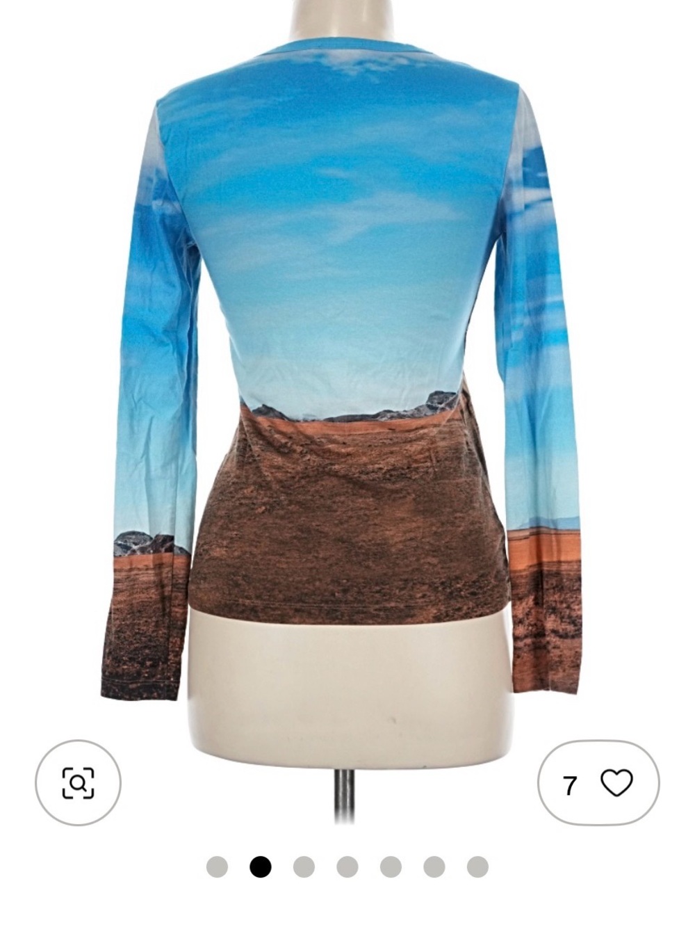 Zara Western Scene Print Long-Sleeve Size M - Picture 2 of 5